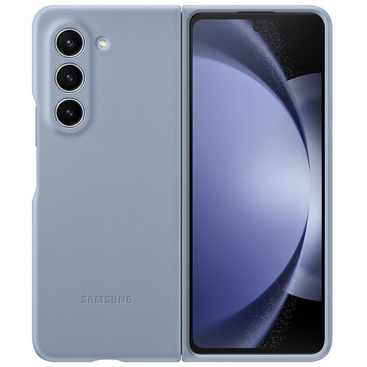 Samsung Galaxy Z Fold5 Leather Case, Eco Slim Fit Leather Back Cover - Sierra Blue