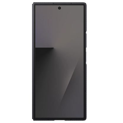 Samsung Galaxy Z Fold7 0.8mm Aramid Carbon Fiber Back Cover with Logo (Only Back) - Black