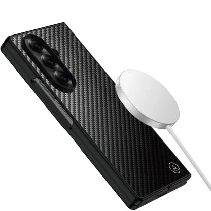 Samsung Galaxy Fold7 Carbon Case Matte Finish Eclipse Series Back Cover - Black
