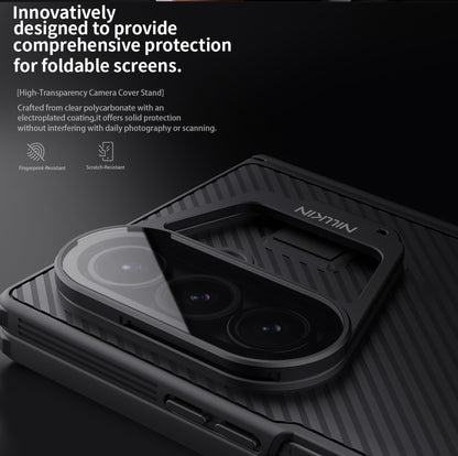 Samsung Galaxy Z Fold7 Nillkin Case, CamShield Prop Series, Hinge Protection, Camera Lens Glass Metal Stand - Black