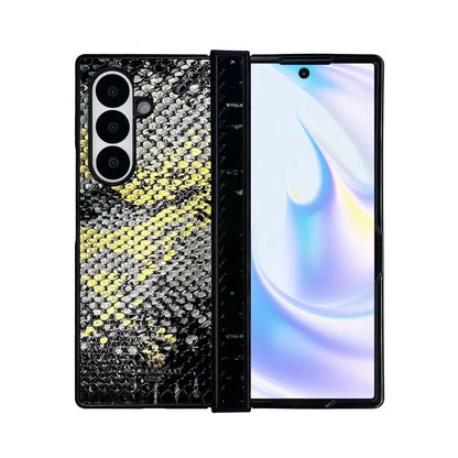 Samsung Galaxy Z Fold7 Original Santa Barbara Polo 'Sagar' Series Leather Case with Hinge Protection - Black