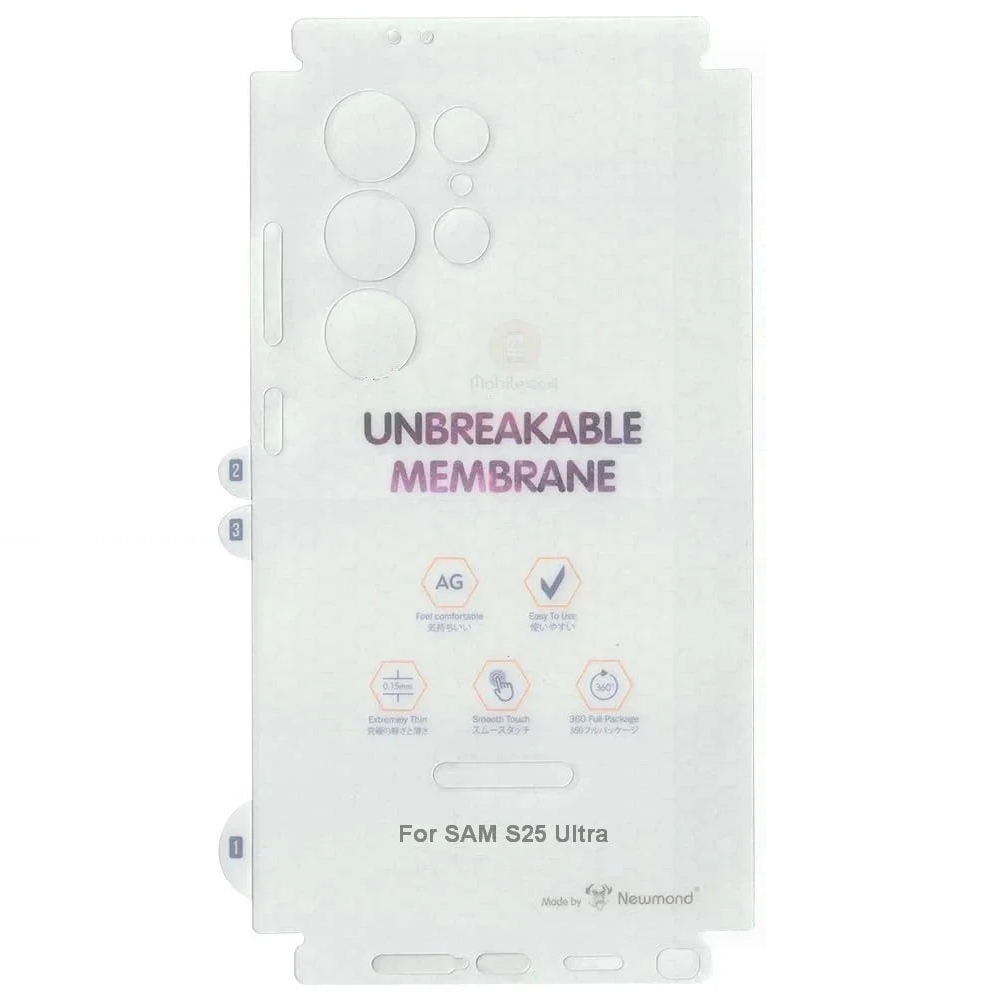 Back & Side (Lamination) Membrane Edge to Edge Protection for Samsung S25 Ultra