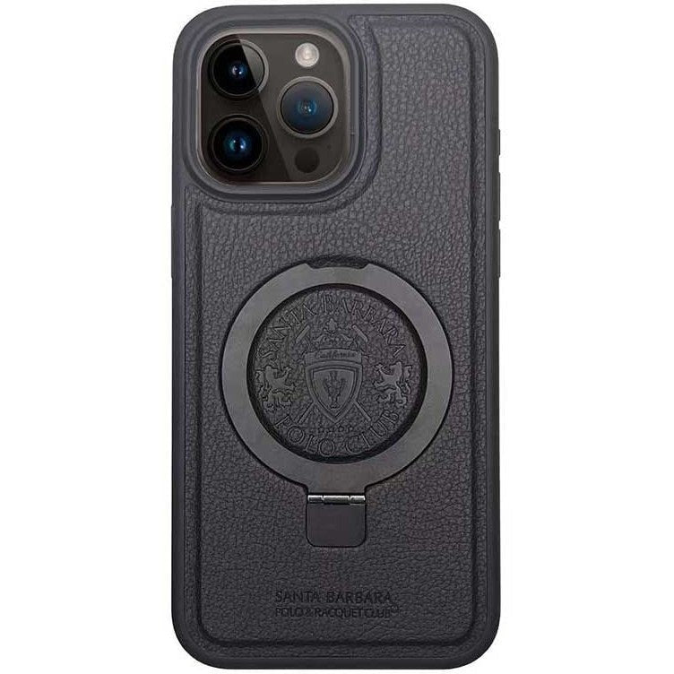 iPhone 16 Pro Primo Series Genuine Santa Barbara Leather Case - Black