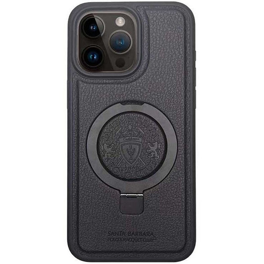 iPhone 16 Pro Max Primo Series Genuine Santa Barbara Leather Case - Black