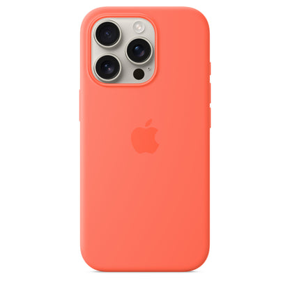 iPhone 16 Pro Silicon Magsafe Case with Camera Control Button & IC Working Animation) - Tangerine