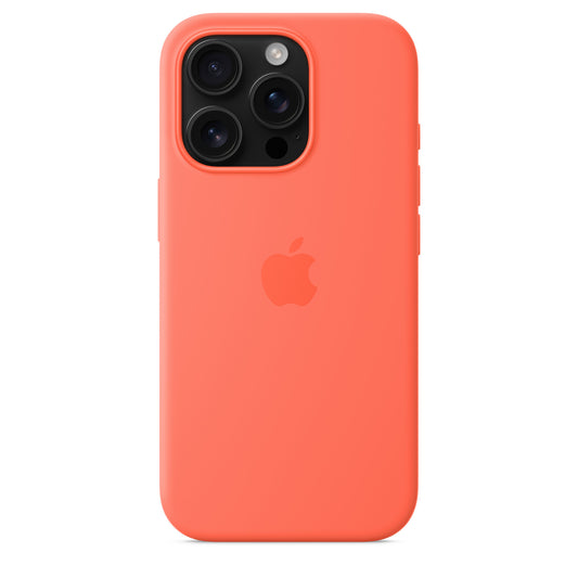 iPhone 16 Pro Silicon Magsafe Case with Camera Control Button & IC Working Animation) - Tangerine