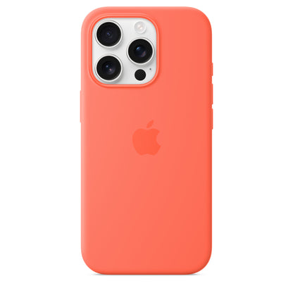 iPhone 16 Pro Silicon Magsafe Case with Camera Control Button & IC Working Animation) - Tangerine