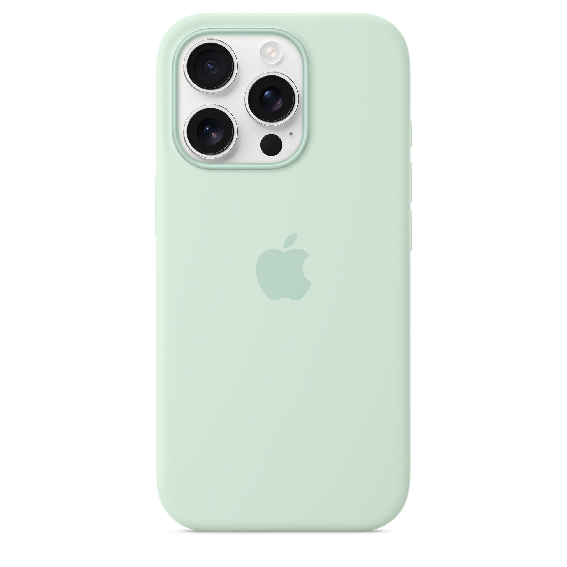 iPhone 16 Pro Silicon Magsafe Case with Camera Control Button & IC Working Animation) - Aquamarine