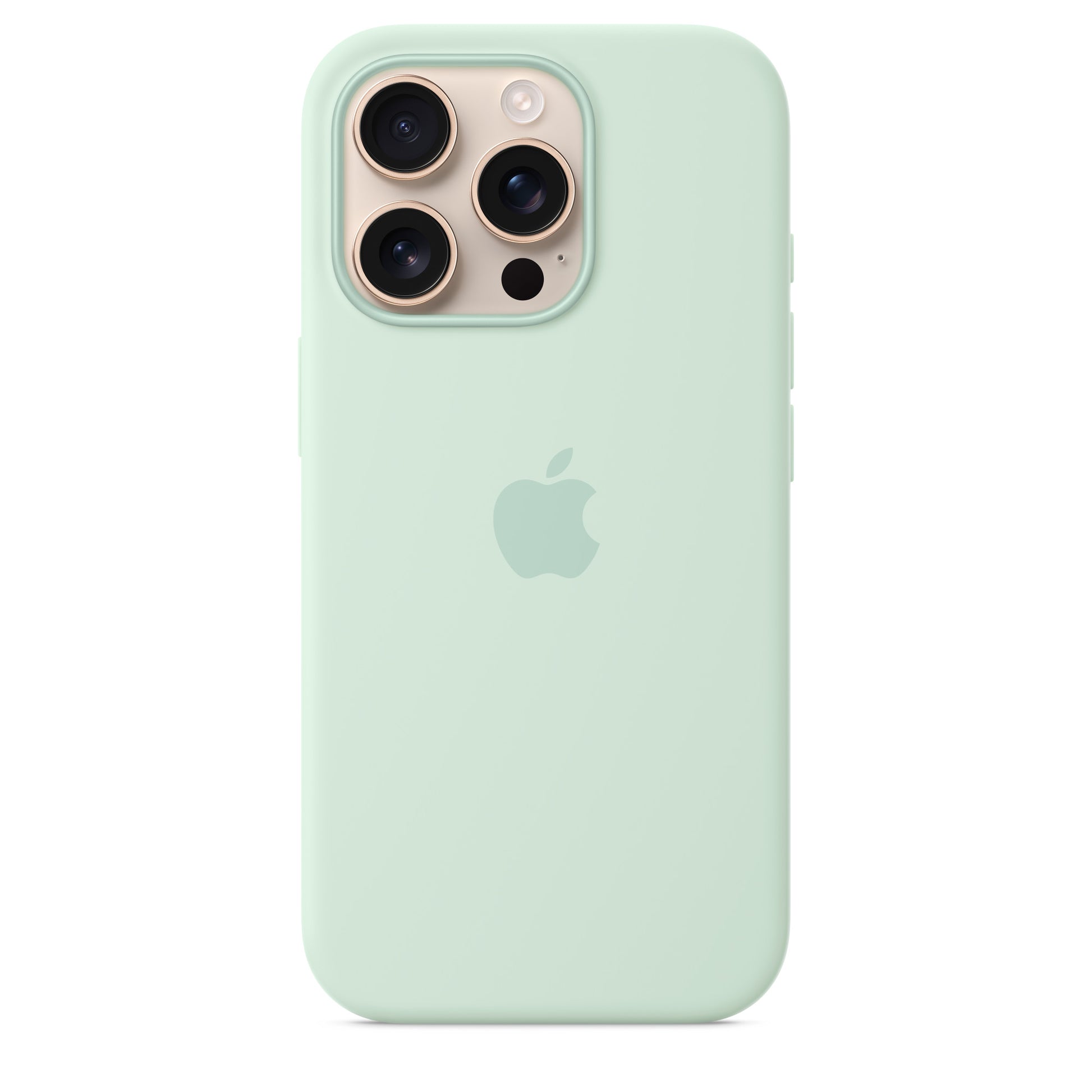 iPhone 16 Pro Silicon Magsafe Case with Camera Control Button & IC Working Animation) - Aquamarine