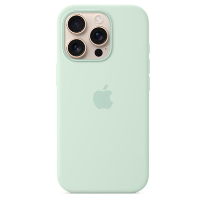 iPhone 16 Pro Silicon Magsafe Case with Camera Control Button & IC Working Animation) - Aquamarine