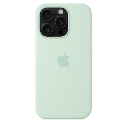 iPhone 16 Pro Silicon Magsafe Case with Camera Control Button & IC Working Animation) - Aquamarine
