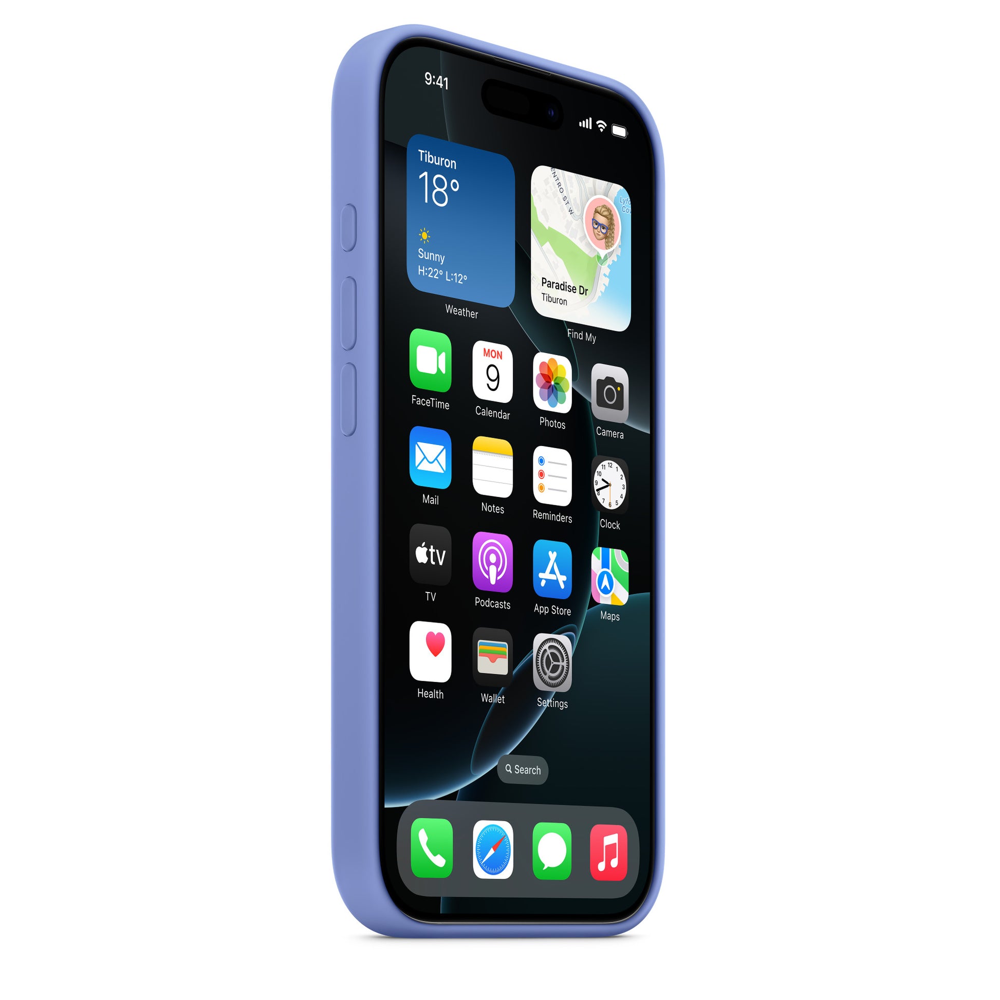 iPhone 16 Pro Silicon Magsafe Case with Camera Control Button & IC Working Animation) - Periwinkle