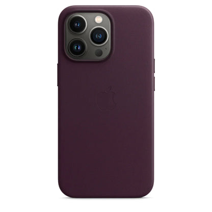 iPhone 15 Pro Leather Case - Deep Purple