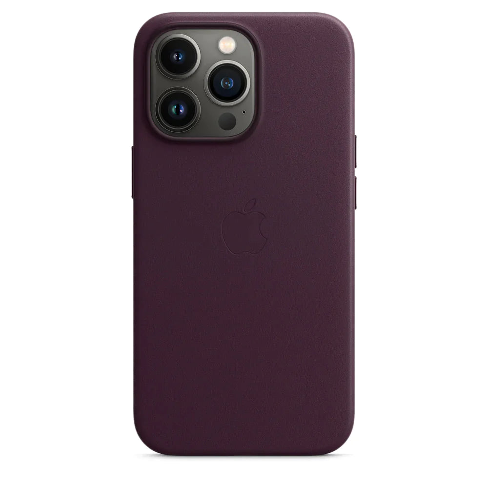 iPhone 15 Leather Case - Deep Purple