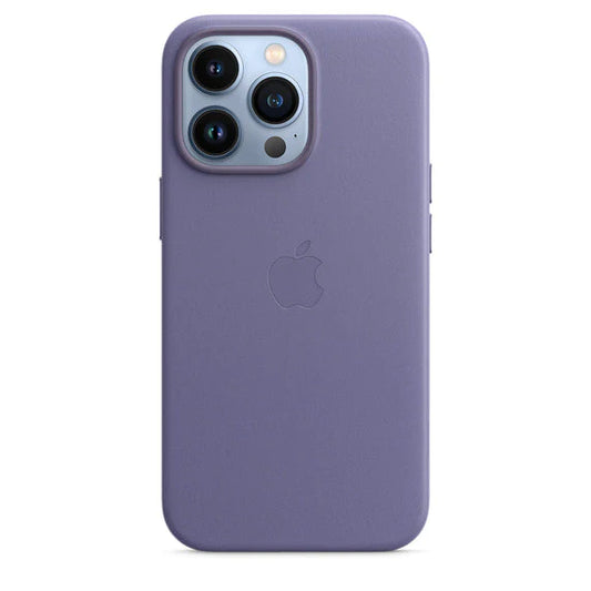 iPhone 14 Pro Max Leather Case with Logo-Wisteria