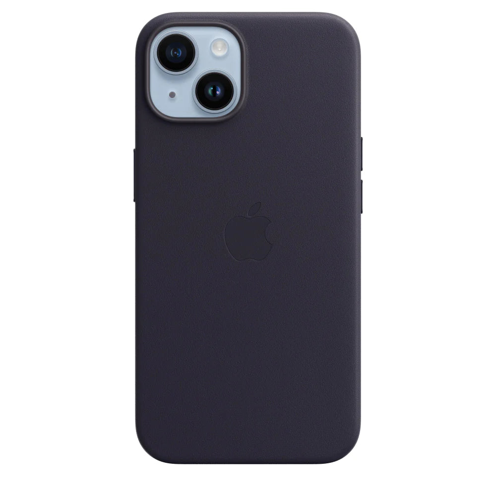 iPhone 14 Leather Case with MagSafe -Black