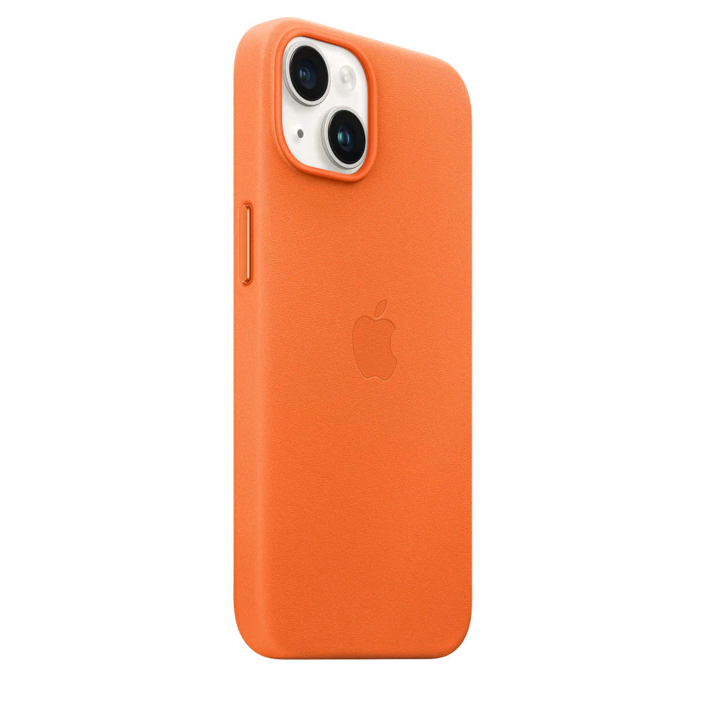 iPhone 14 Leather Case-Orange