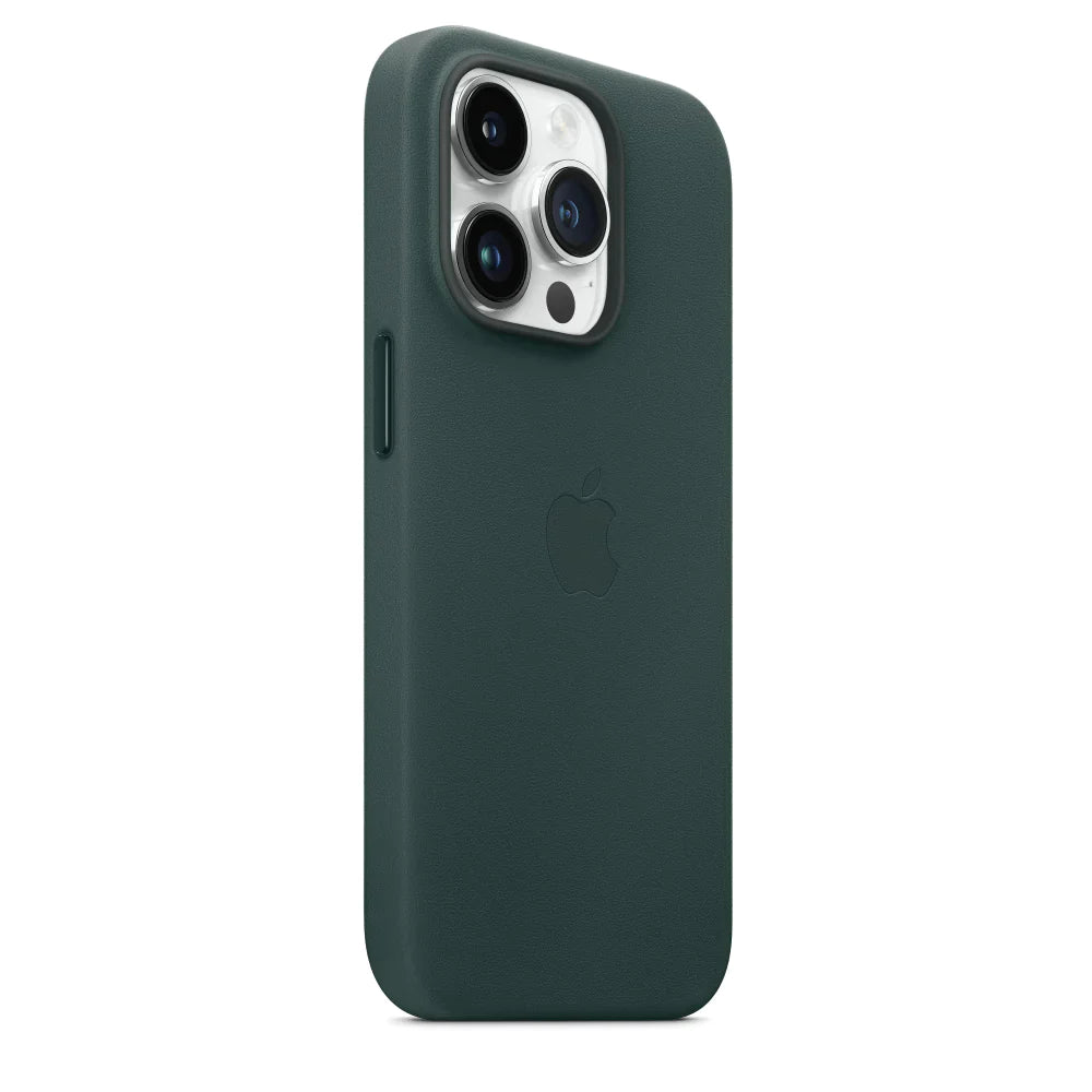 iPhone 15 Leather Case - Dark Green