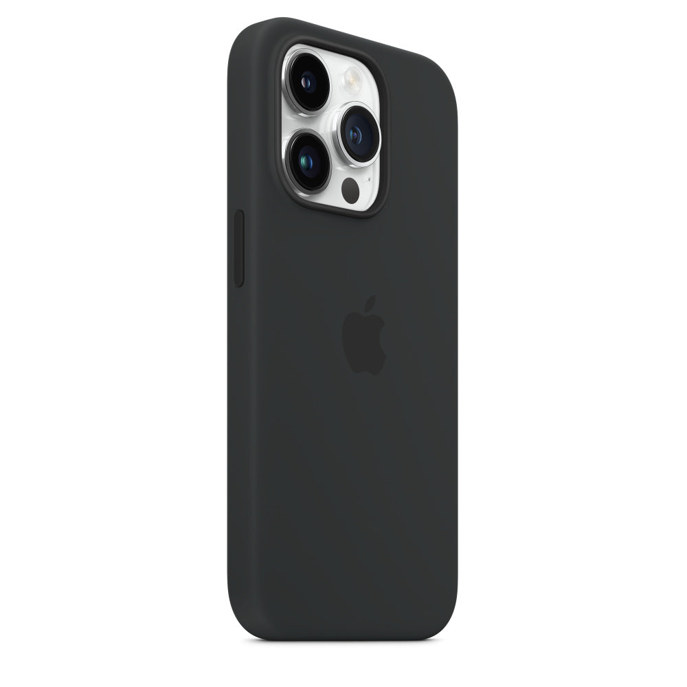 iPhone 14 Original Liquid Silicon Case With Magsafe IC Working (Animation) - Mid Night Black