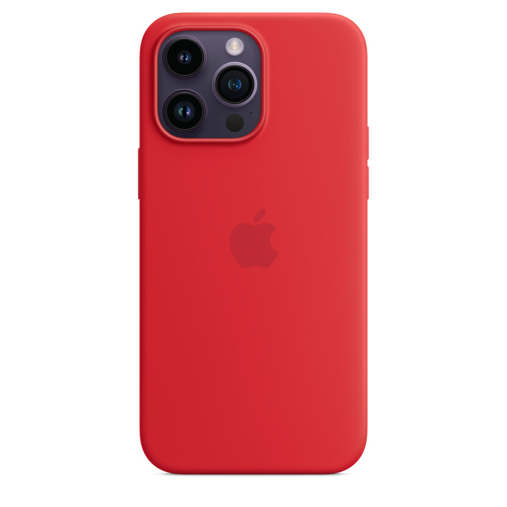 iPhone 15 Pro Original Silicone Case With IC Working - Red