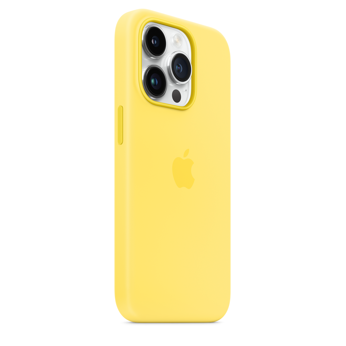 iPhone 14 Original Liquid Silicon Case With Magsafe IC Working (Animation) - Yellow