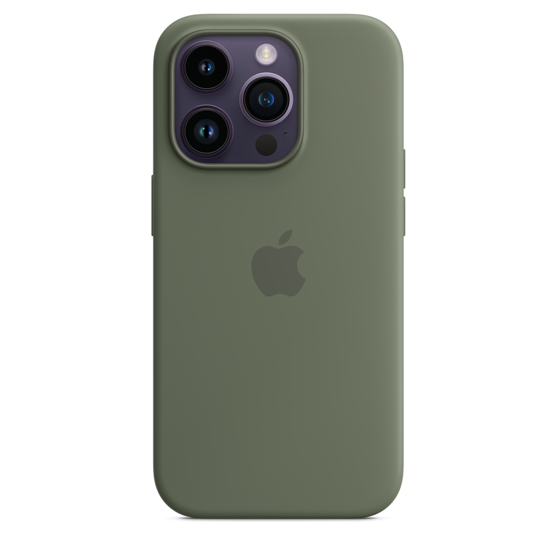iPhone 14 Original Liquid Silicon Case With Magsafe IC Working (Animation) - Green
