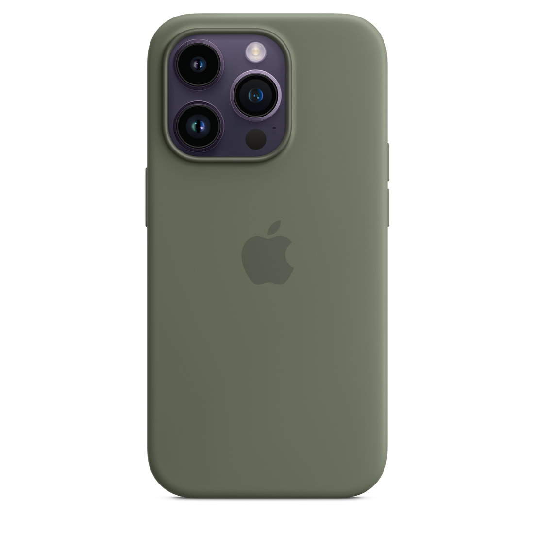 iPhone 14 Pro Original Liquid Silicon Case With Magsafe IC Working (Animation) - Green