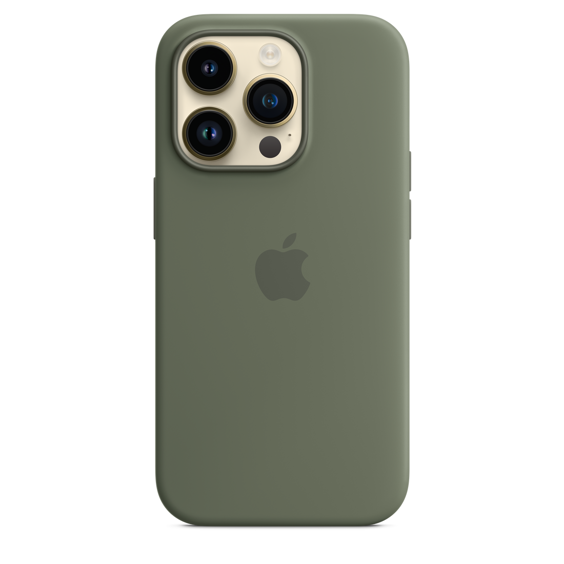 iPhone 14 Pro Original Liquid Silicon Case With Magsafe IC Working (Animation) - Green