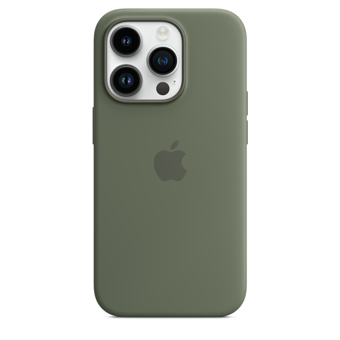 iPhone 14 Pro Original Liquid Silicon Case With Magsafe IC Working (Animation) - Green