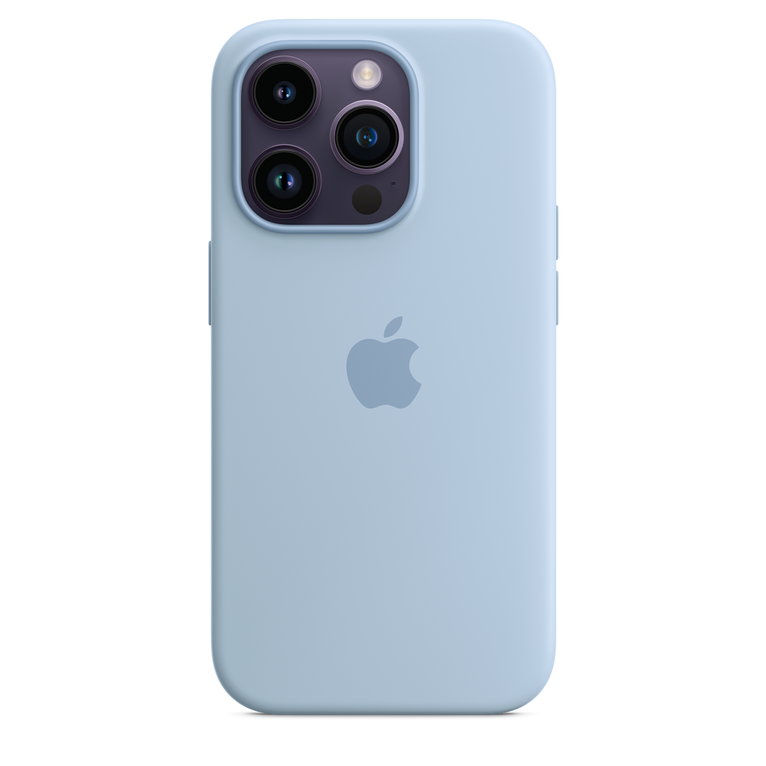 iPhone 14 Original Liquid Silicon Case With Magsafe IC Working (Animation) - Sky Blue