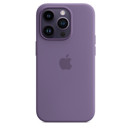 iPhone 14 Original Liquid Silicon Case With Magsafe IC Working (Animation) - Lavender