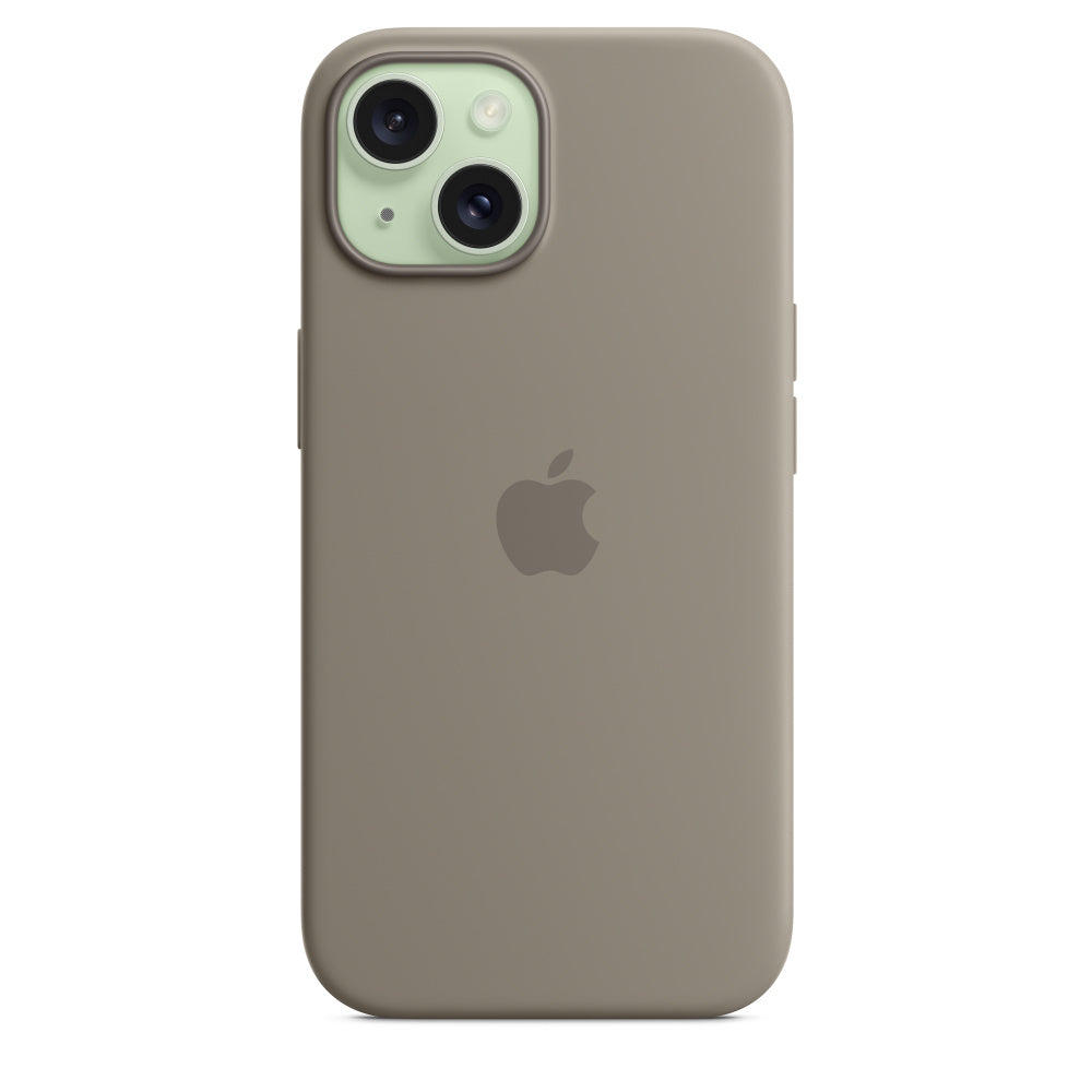 iPhone 15 Plus Original Silicone Case With IC Working - Grey