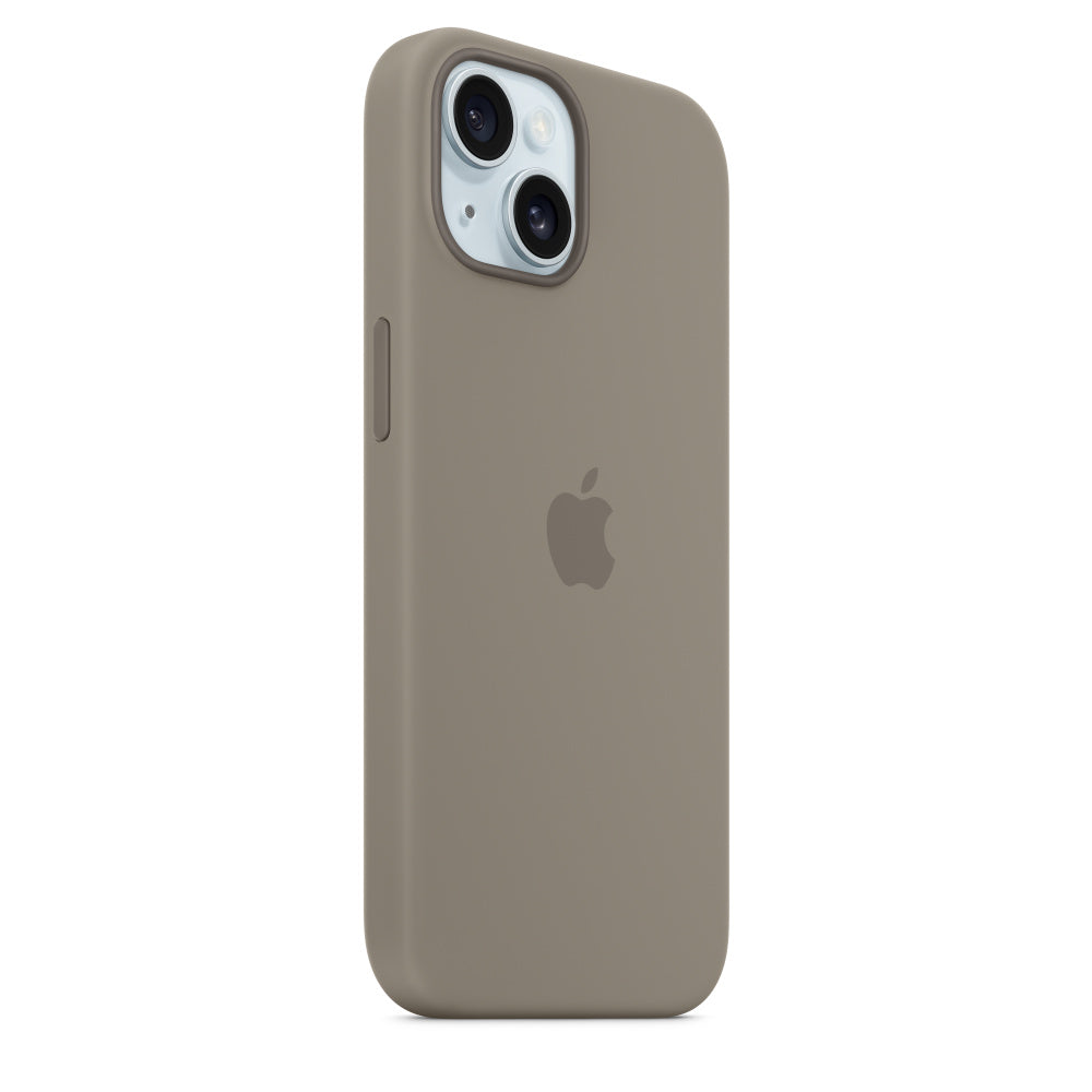 iPhone 15 Plus Original Silicone Case With IC Working - Grey