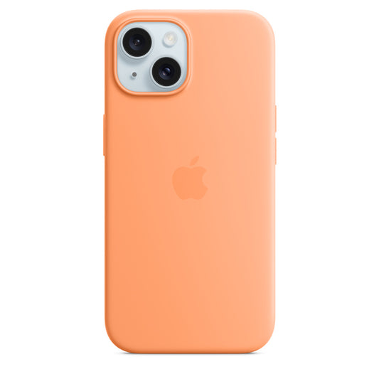 iPhone 15 Original Silicone Case With Magsafe - Light Orange