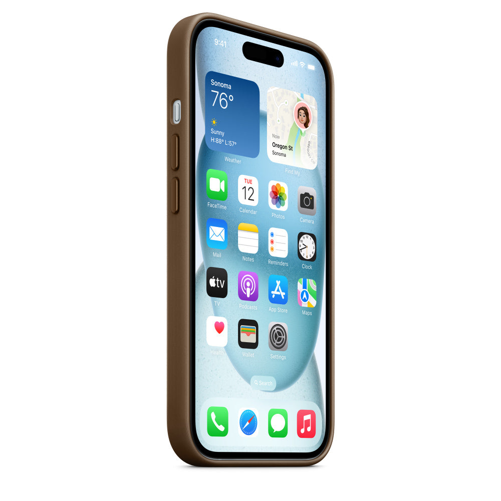 iPhone 15 FineWoven Case with MagSafe - Taupe