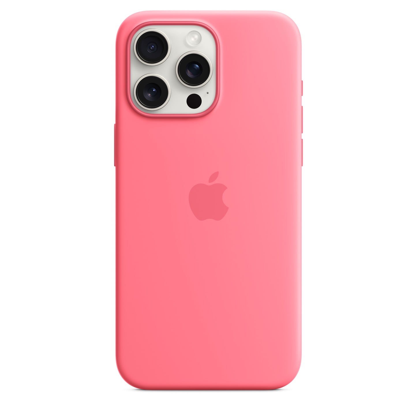 iPhone 15 Pro Max Original Silicone Case With Magsafe (IC Animation Working) - Pink