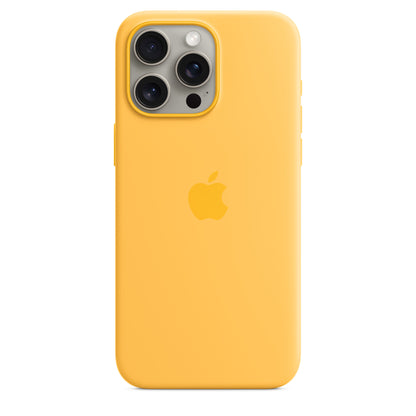 iPhone 15 Pro Max Original Silicone Case With Magsafe (IC Animation Working) - Sunshine