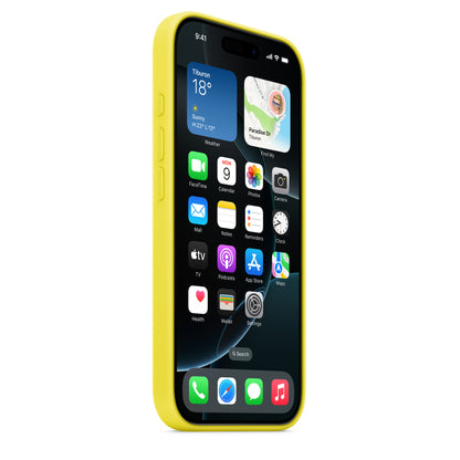 iPhone 16 Pro Silicon Magsafe Case with Camera Control Button & IC Working Animation) - Star Fruit