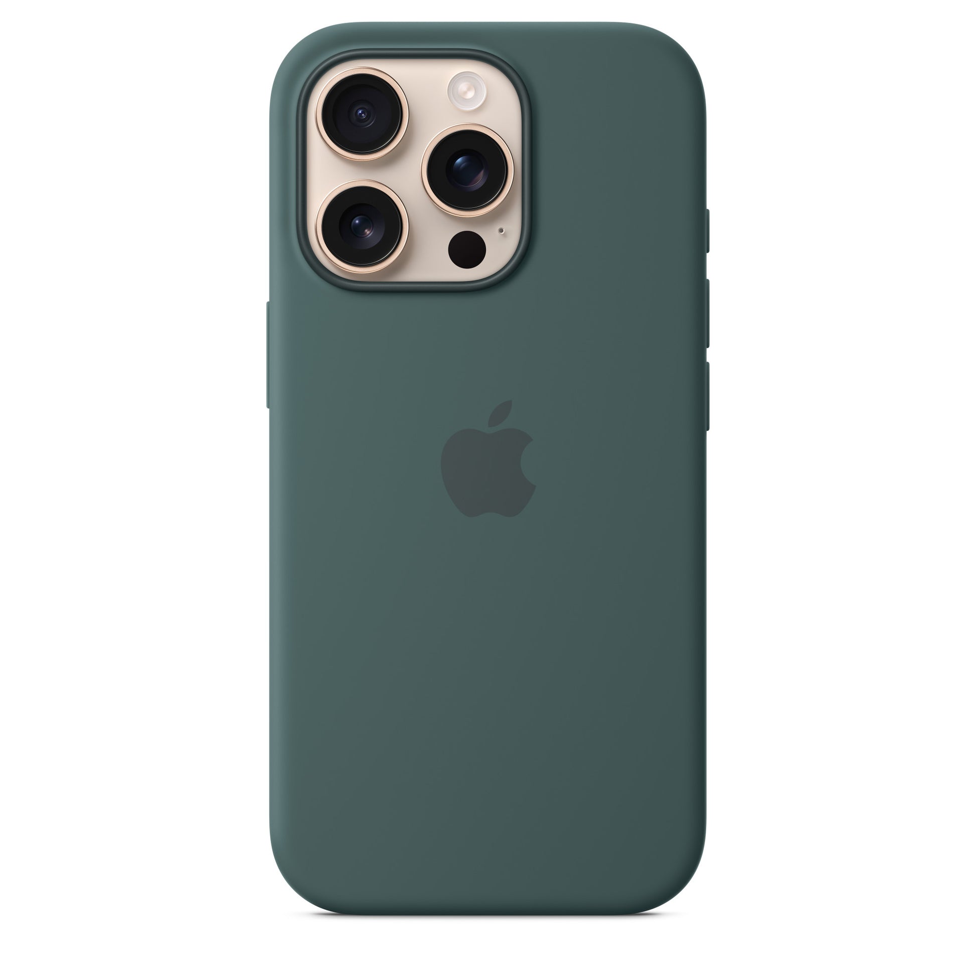 iPhone 16 Pro Silicon Magsafe Case with IC Working Animation) - Lake Green