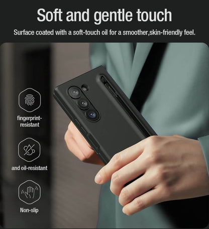 Samsung Galaxy Z Fold6 Nillkin S-Pen Case, Liquid Silicon Skin Feel Flex Pure With S-Pen Case - Black