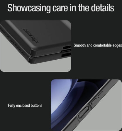 Samsung Galaxy Z Fold6 Nillkin S-Pen Case, Liquid Silicon Skin Feel Flex Pure With S-Pen Case - Black