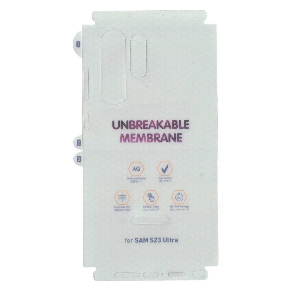 Back & Side (Lamination) Membrane Edge to Edge Protection for Samsung S23 Ultra