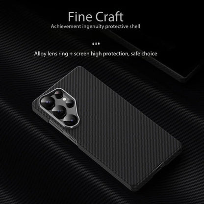 Samsung Galaxy S26 Ultra Carbon Fiber Case,  Slim Thin Lightweight Minimalist Magsafe Case - Black