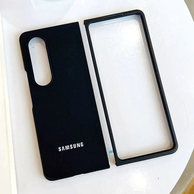 Samsung Galaxy Z Fold 3 Silicon Case Liquid Silicon Inner Fabric with Logo