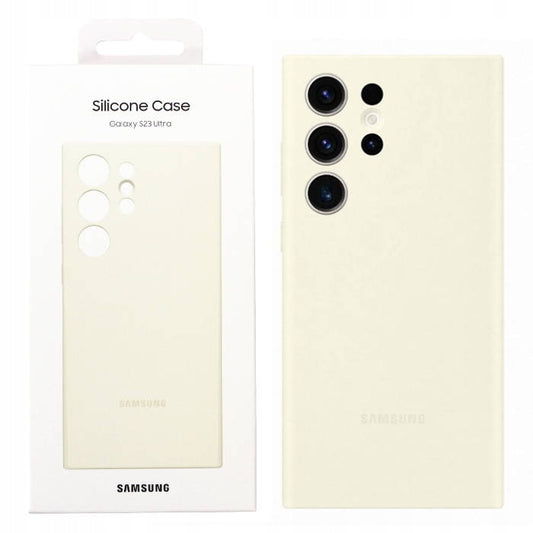 Samsung Galaxy S23 Ultra Liquid Silicon Case With Logo - off White