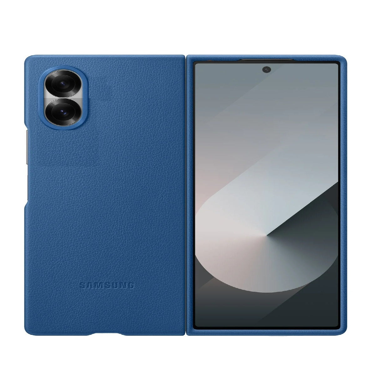 Samsung Z Fold8 Leather Case, Kindsuit Slim Leather Back Cover - Blue