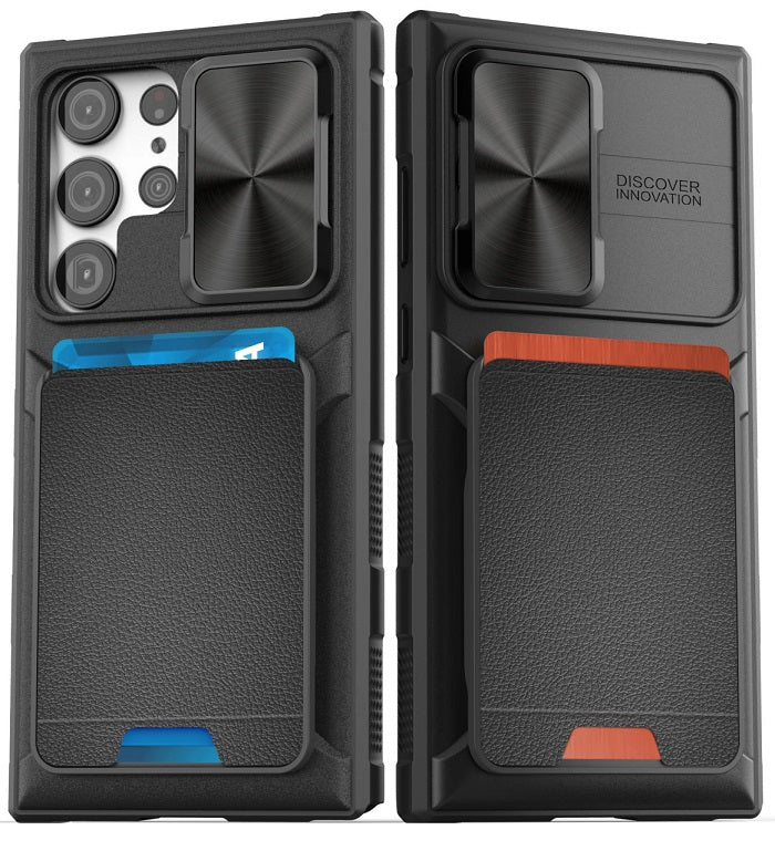Samsung Galaxy S23 Armor Wallet Case With Card Holder And Camera Protection Case