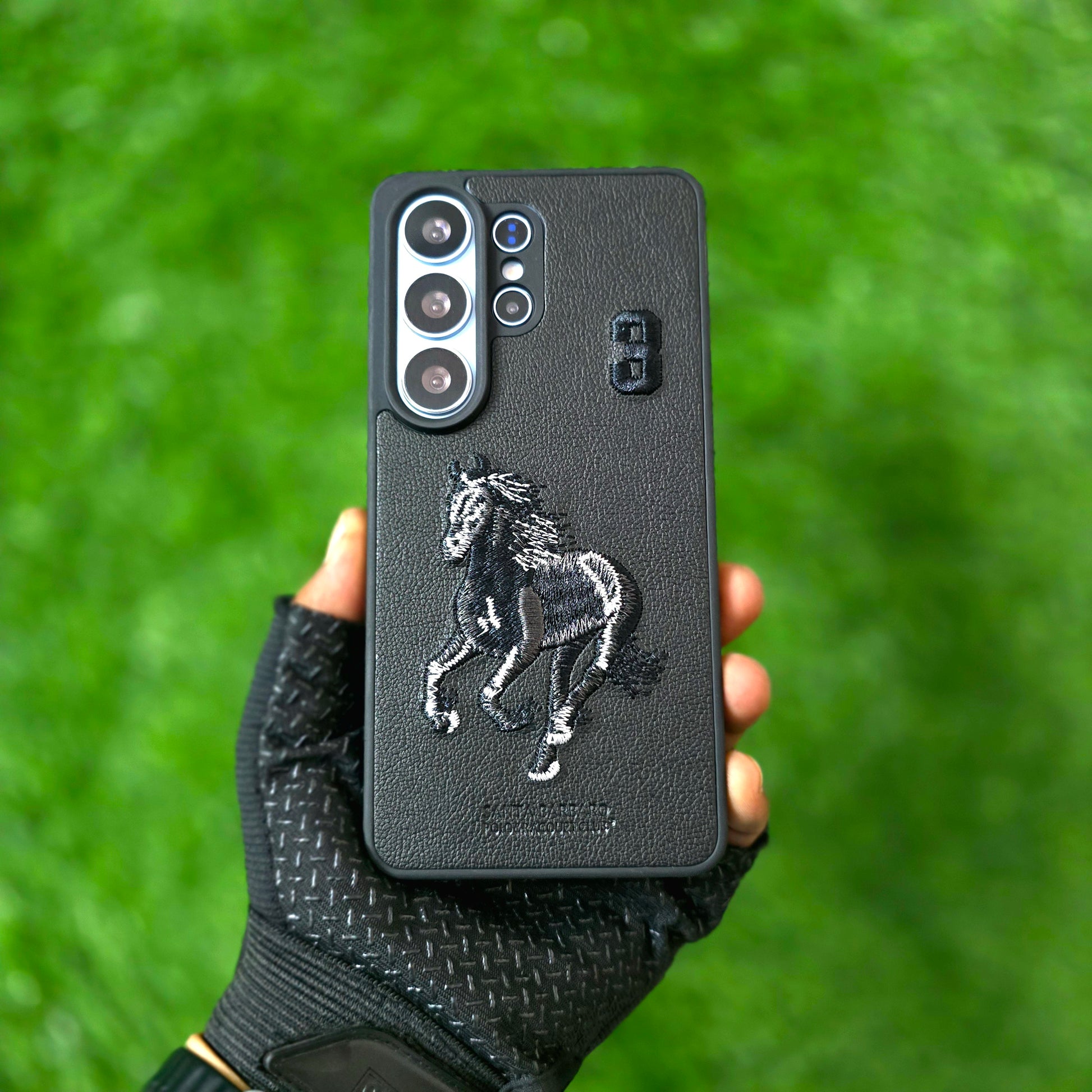 Samsung Galaxy S26 Ultra Boris Series 3D Horse Embroidery PU Leather Case