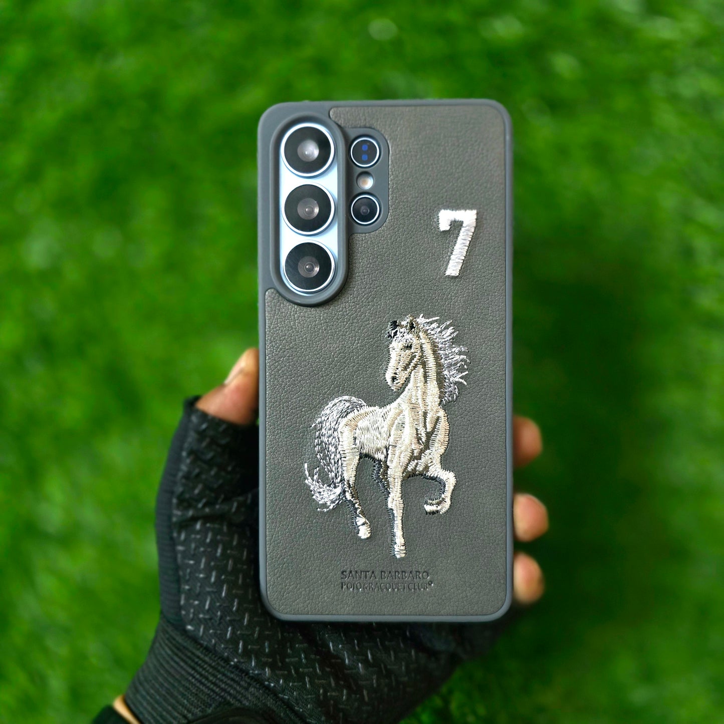Samsung Galaxy S26 Ultra Boris Series 3D Horse Embroidery PU Leather Case