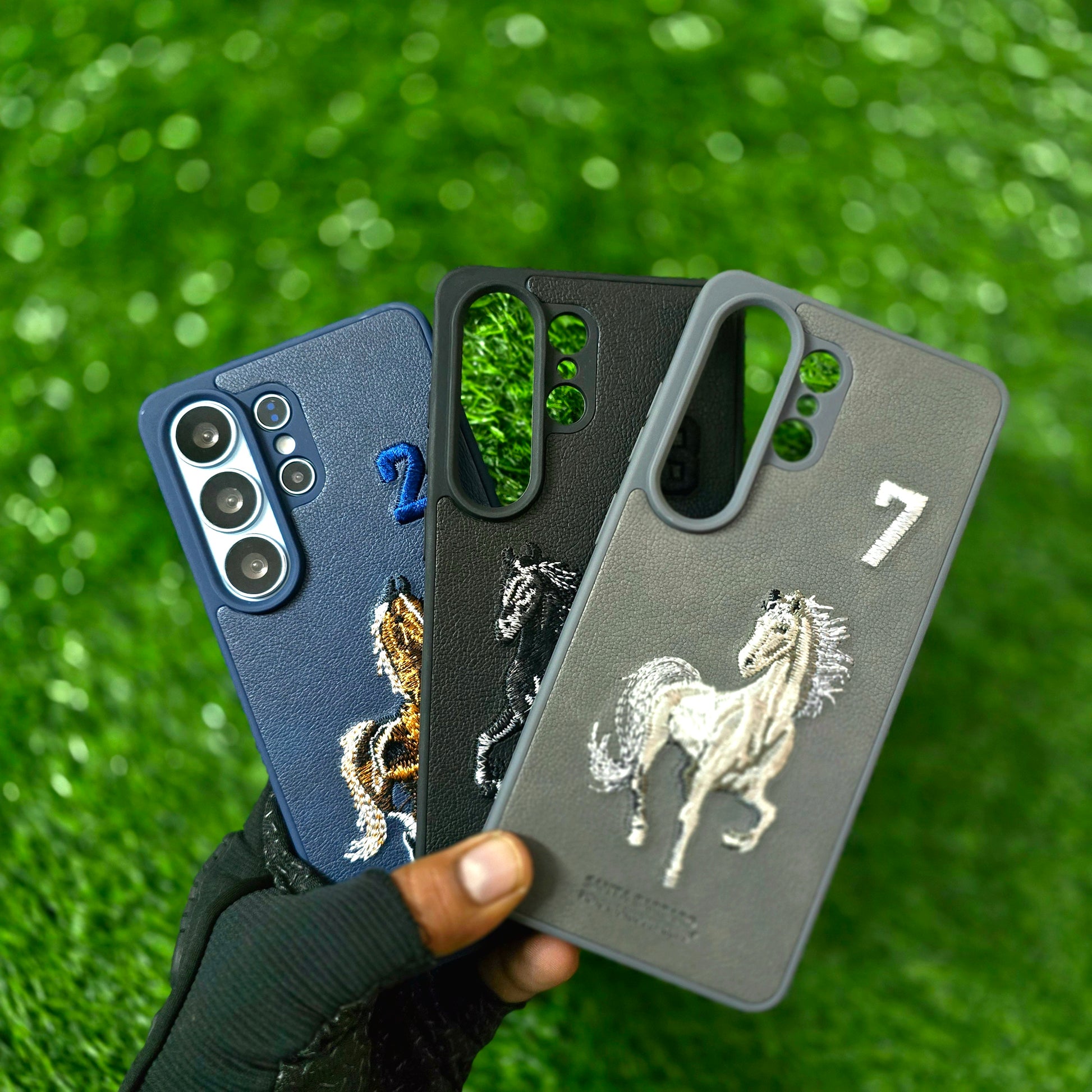 Samsung Galaxy S26 Ultra Boris Series 3D Horse Embroidery PU Leather Case